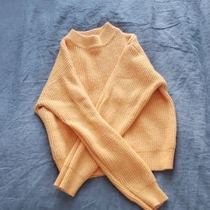 Princess Polly like new orange cropped sweater sm